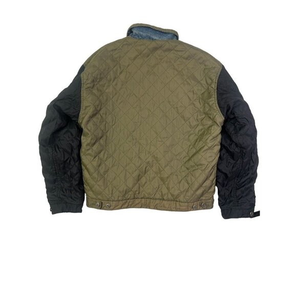 Vtg Arizona Jean Company Denim Jacket Quilted Reversible Stadium Bomber Y2K - Picture 10 of 16